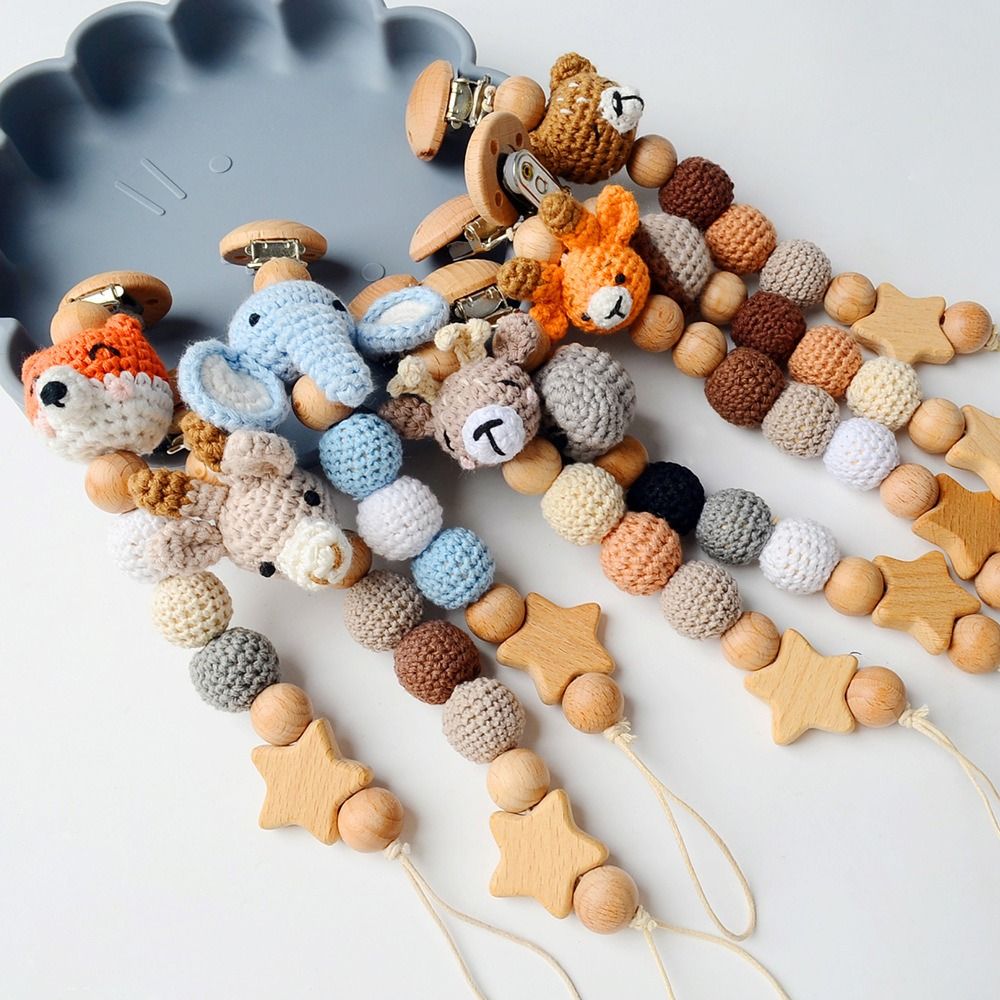 Baby Food Teether - JOFor-Attache-tétine en bois sans BPA pour