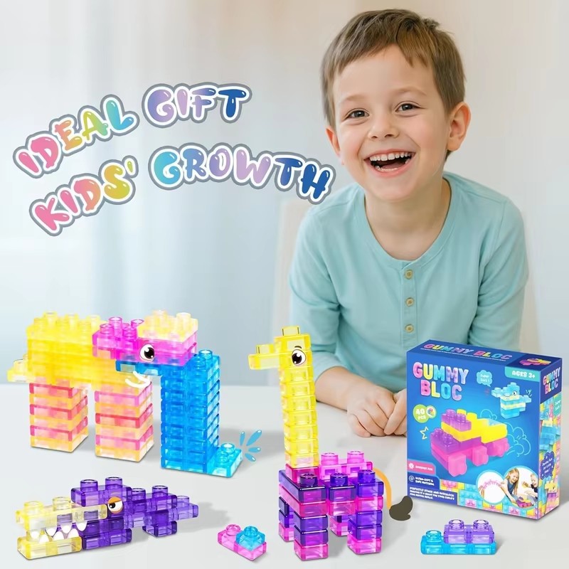 Baby Food Toy - 40 blocs de construction souples en