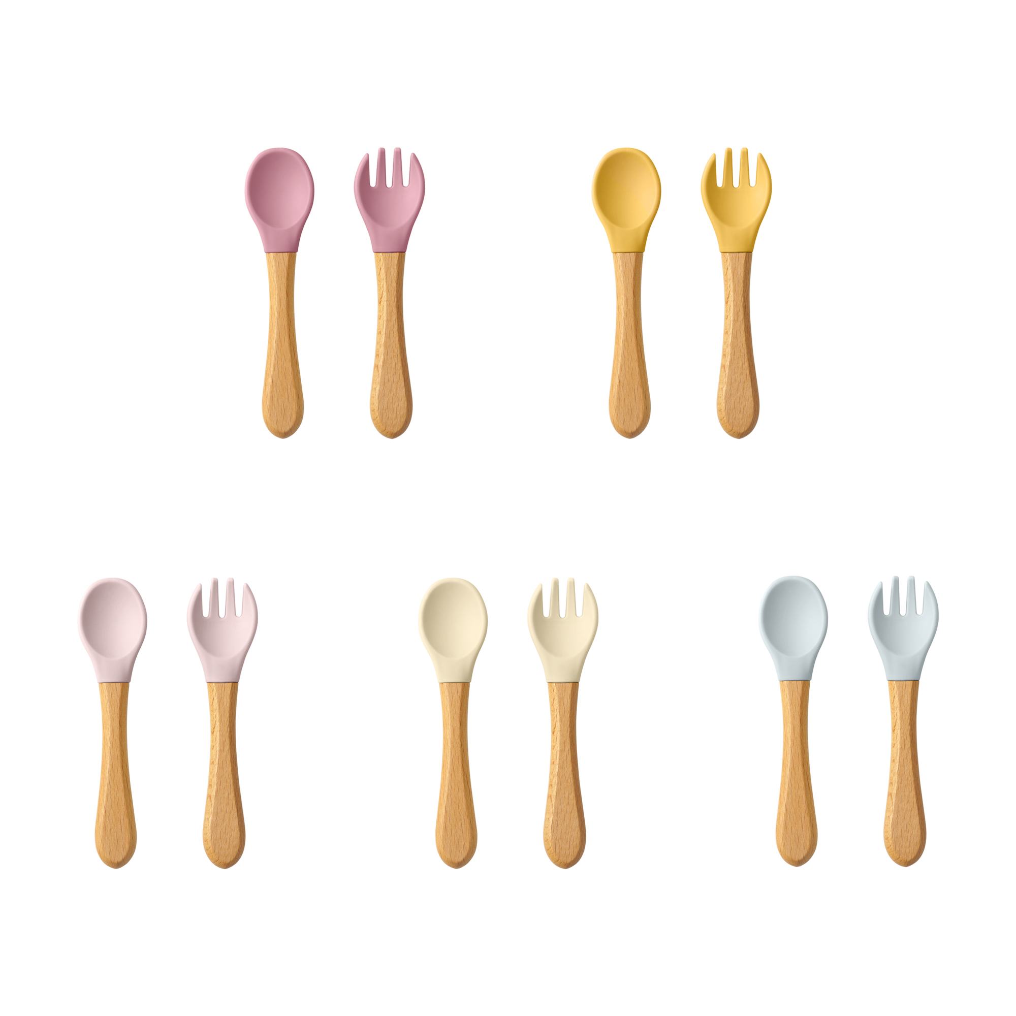Baby Food Feeder - Ensemble d'ustensiles cuillères d'apprentissage pour bébé,