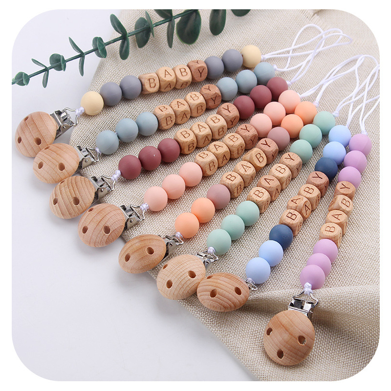 Baby Food Teether - Attache-tétine avec nom personnalisé pour bébé,