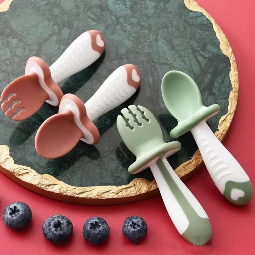 Cuillère fourchette en Silicon - Baby Food Feeder avis et prix