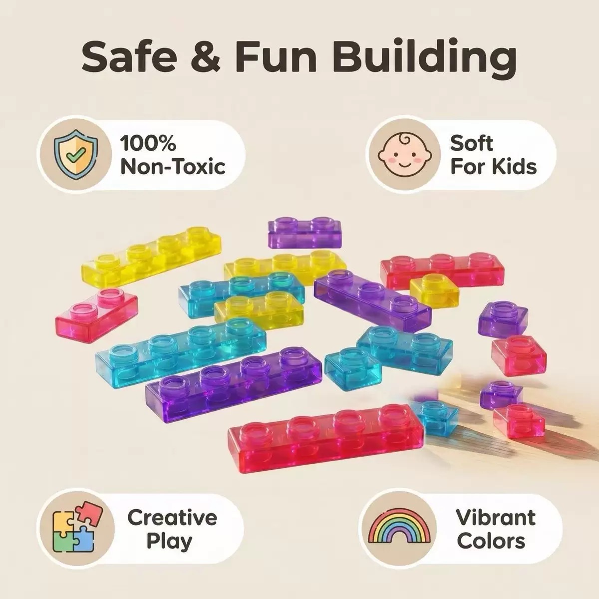 40 blocs de construction soupl - Baby Food Toy avis et prix
