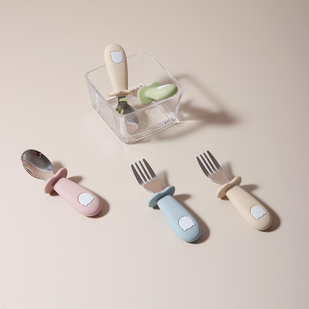 Cuillère et fourchette en sili - Baby Food Feeder avis et prix
